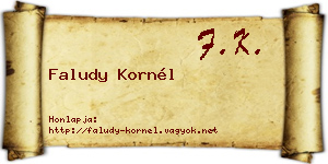 Faludy Kornél névjegykártya